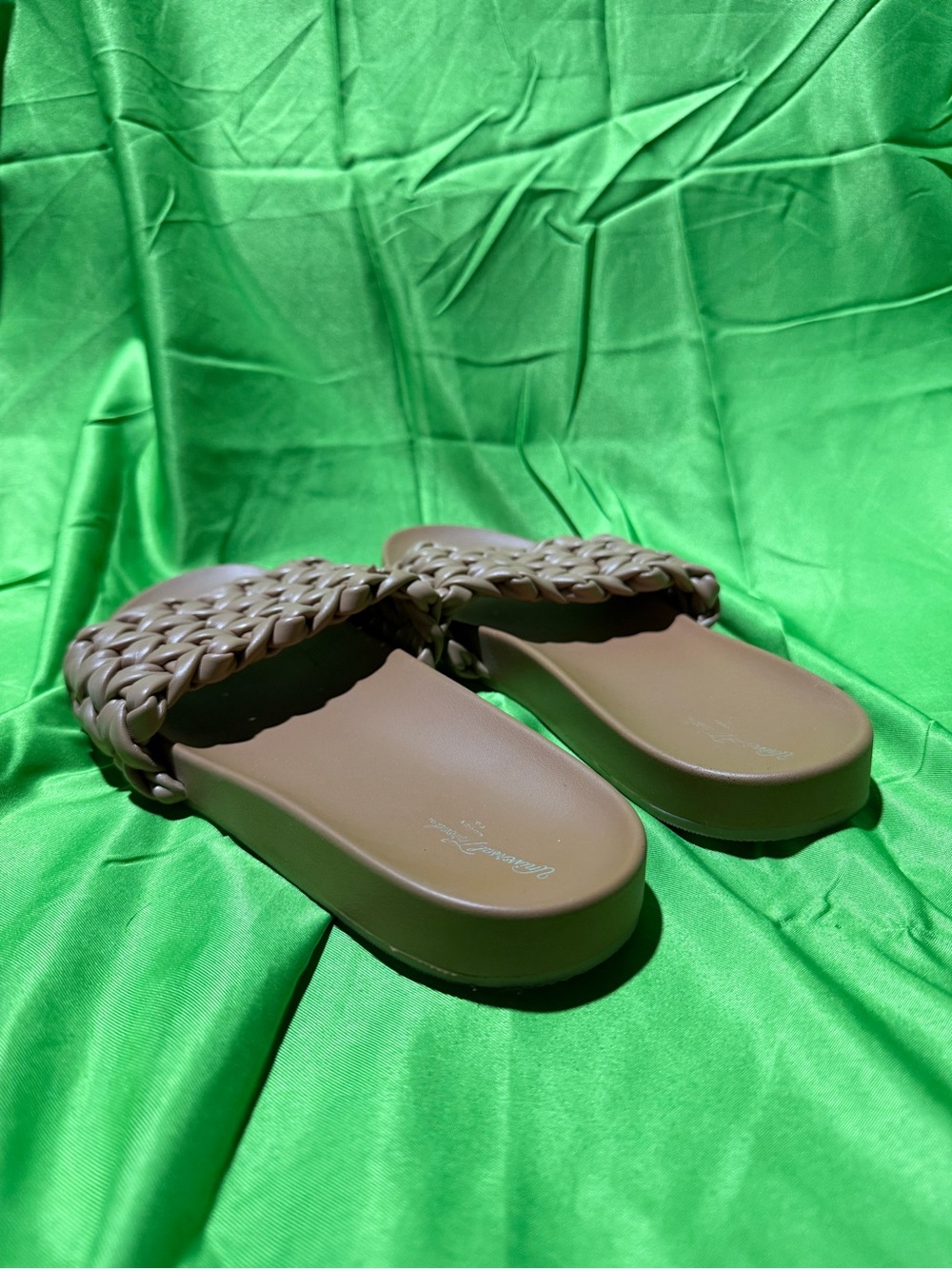 Universal Thread Brown Braided Slide Sandals